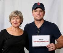 DEY’s Senior Advisor, Nancy Carlsson-Paige, and her son, Matt Damon, participated in the recent screening of Backpack Full of Cash.