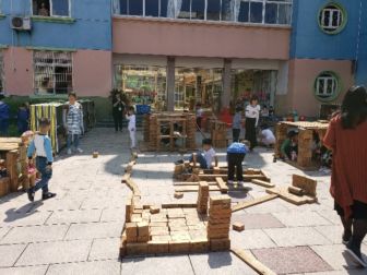 Children playing in the kindergarten