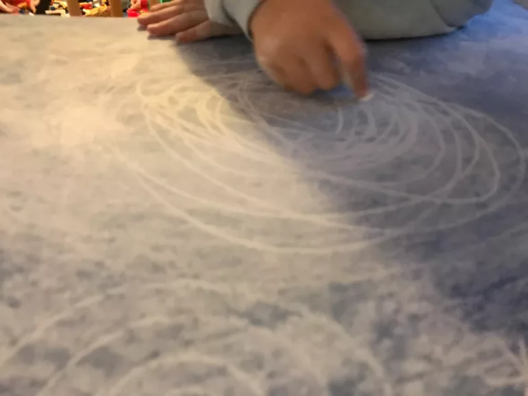 snowstorm child drawing a snowstorm